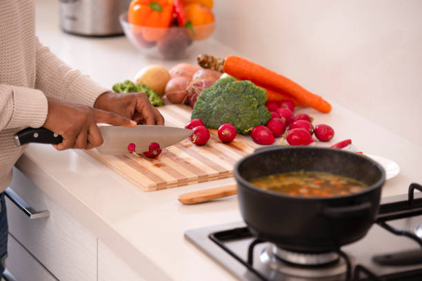 istock Making soup and salad. Cooking concept. 1086916940