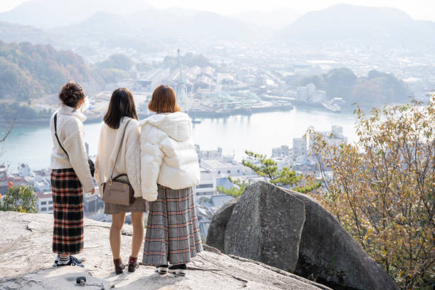 istock Women looking at Onomichi Suido 1086916942