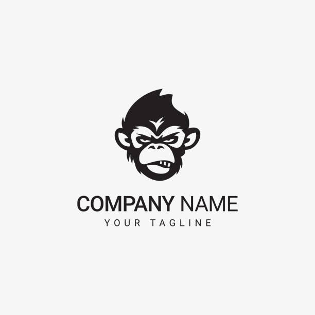 Bad Ape icon Bad Ape icon can be use for general company angry monkey stock illustrations