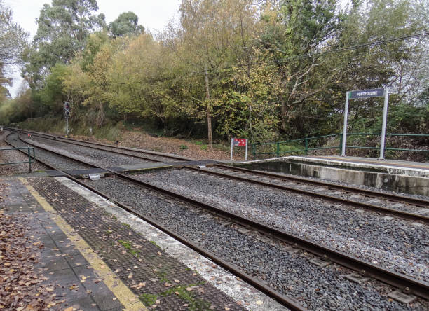 istock railway station of Pontedeume 1086928002