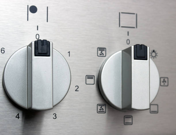 istock Temperature regulators on the stove. Gas Stove Regulator knobs. 1086939952
