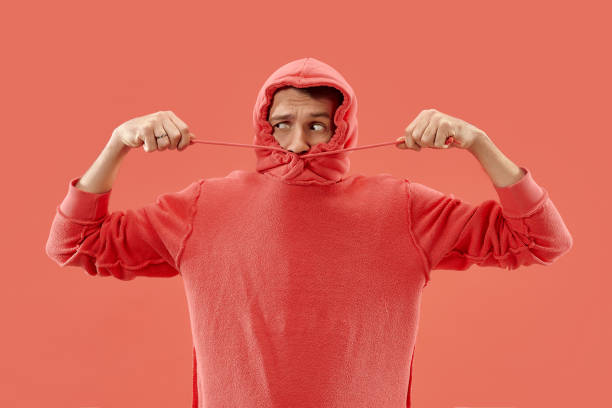 istock Portrait of the scared man on coral 1086940156