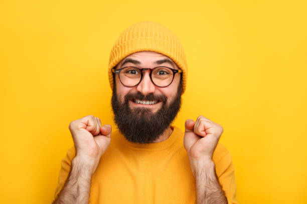 istock Cheerful excited hipster man 1086941068
