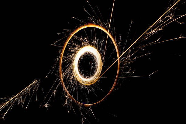 istock beautiful sparkler in a circle on a black background 1086941226