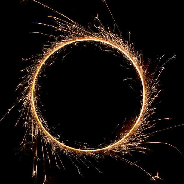 istock beautiful sparkler in a circle on a black background 1086941232