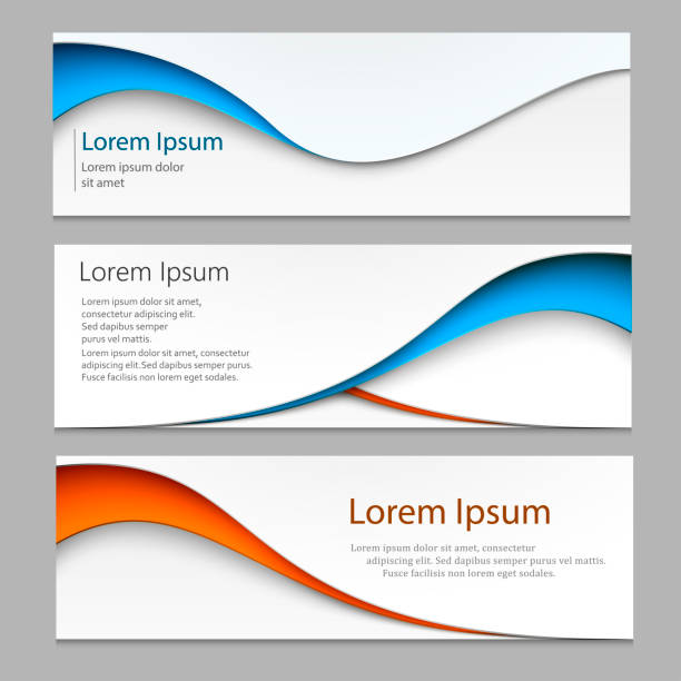 Vector abstract design banner . A set of banner web templates. Eps10 vector. Vector abstract design banner . A set of banner web templates. header footer template stock illustrations