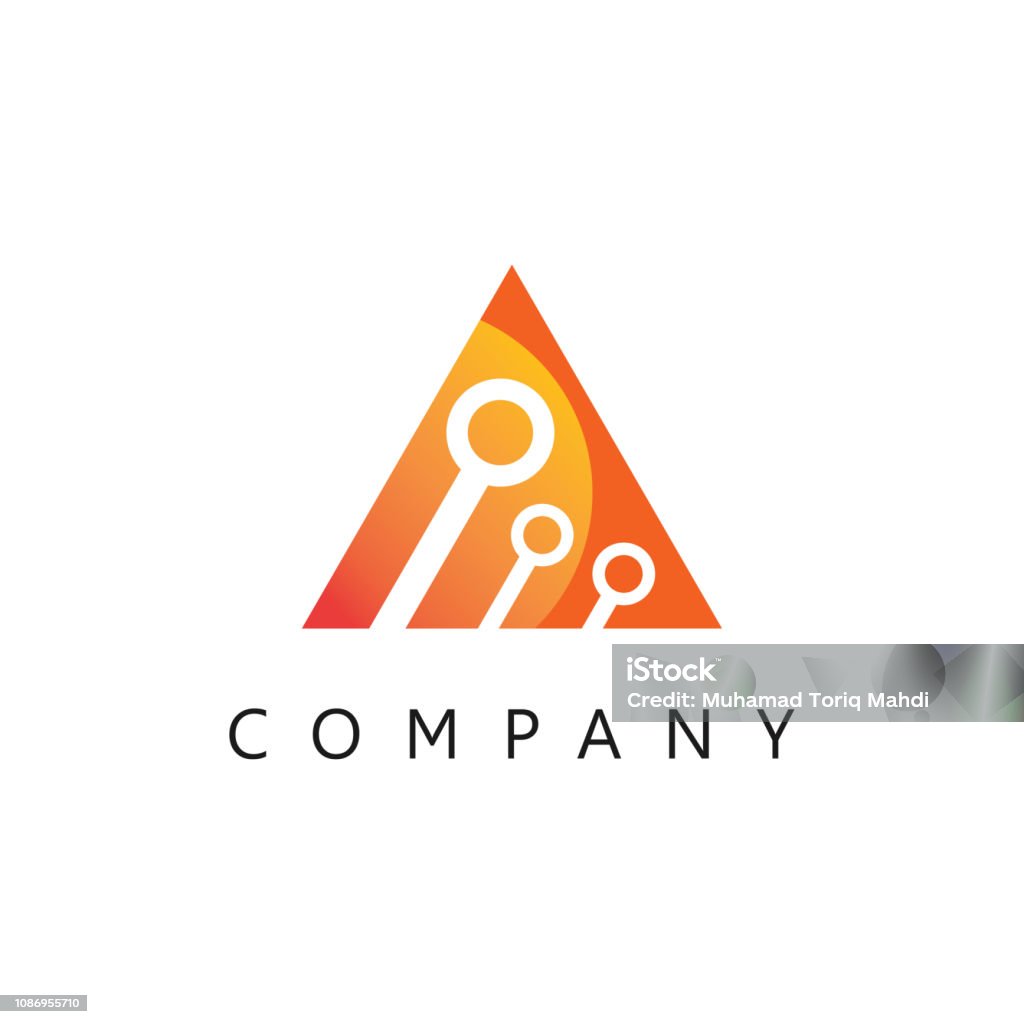 Triangle Tech Logo Stock Illustration - Download Image Now - Abstract ...