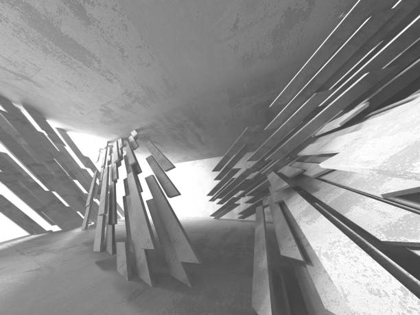 istock Dark basement empty room interior. Concrete walls 1086958670
