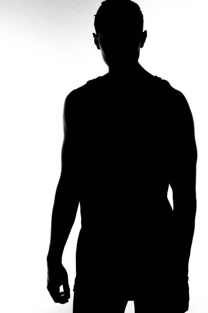 istock pretty boy beautiful monochrome silhouette 1086961392