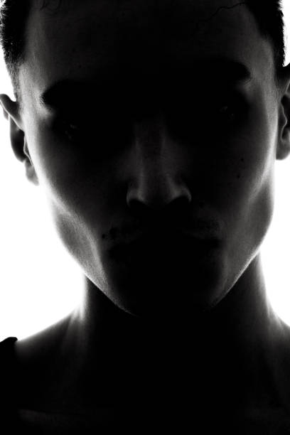 istock pretty man monochrome silhouette at the white background 1086961434