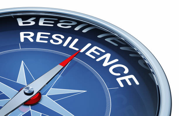 resilience 3D rendering of an compass with the word resilience resilience stock pictures, royalty-free photos & images