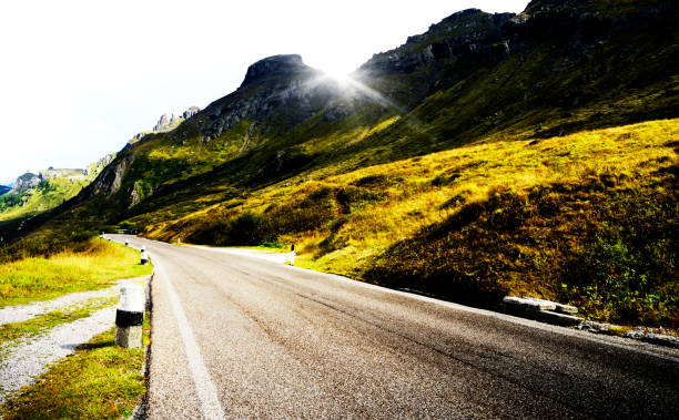 istock Mountain Road on European Alps, Italy. 1086965562