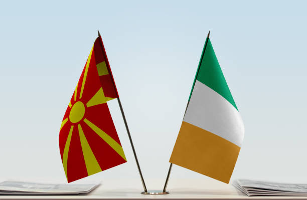 istock Flags of Macedonia (FYROM) and Ireland 1086966944