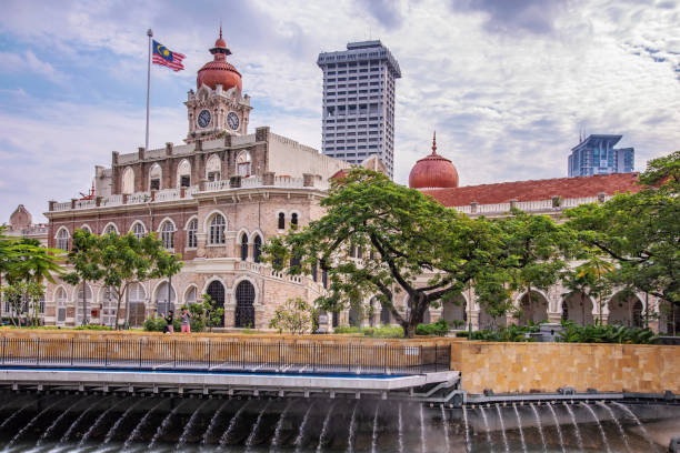 Sultan Abdul Samad Building This is a view of the Sultan Abdul Samad Building an historic building and popular travel destination on July 22, 2018 in Kuala Lumpur merdeka square stock pictures, royalty-free photos & images