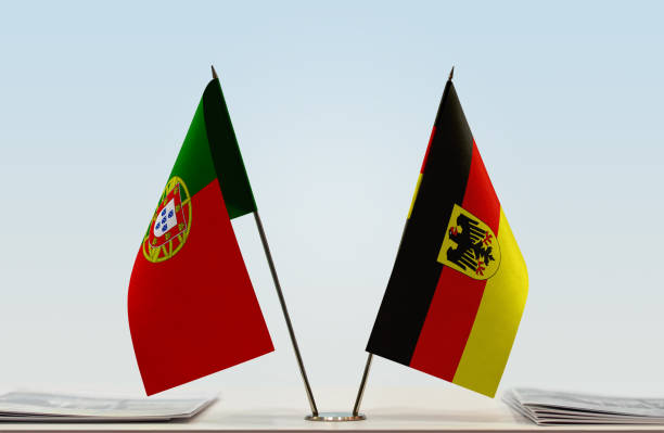 istock Flags of Portugal and Germany 1086982040