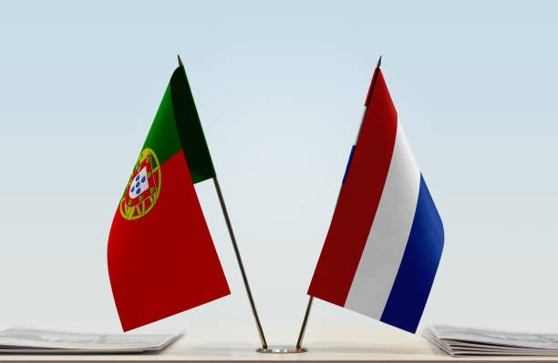 istock Flags of Portugal and Netherlands 1086982196