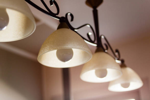 istock Four pendant lamps.Retro luxury light lamp. 1086984620