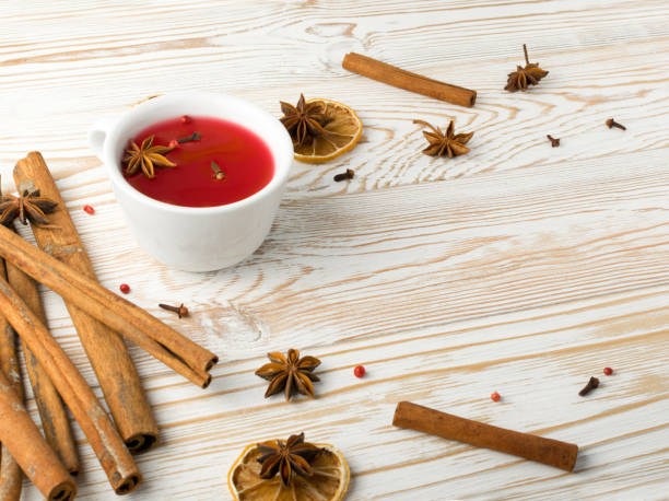 istock Red mulled wine with spices and dried fruits 1086995318