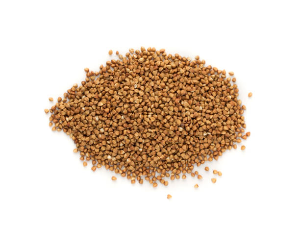 istock Dry Raw Buckwheat Grains Isolated on White Background 1086995412