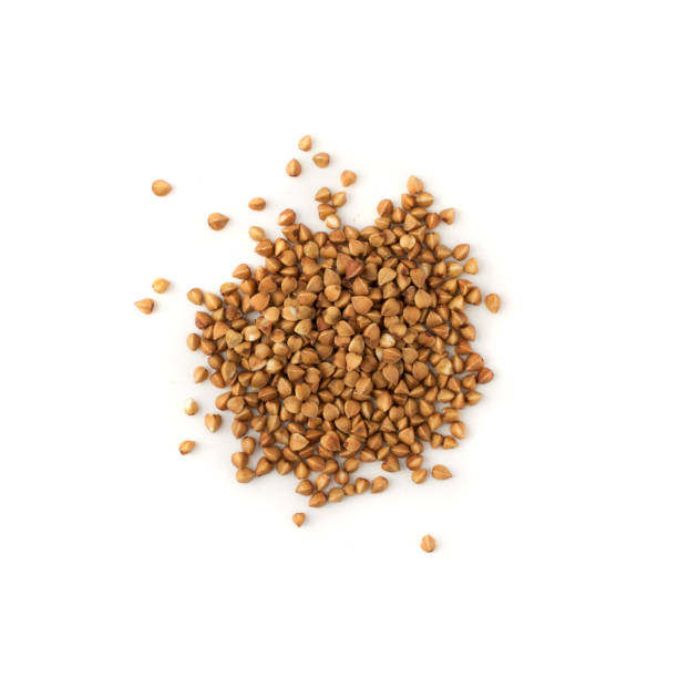 istock Dry Raw Buckwheat Grains Isolated on White Background 1086995422
