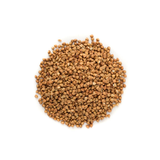 istock Dry Raw Buckwheat Grains Isolated on White Background 1086995428