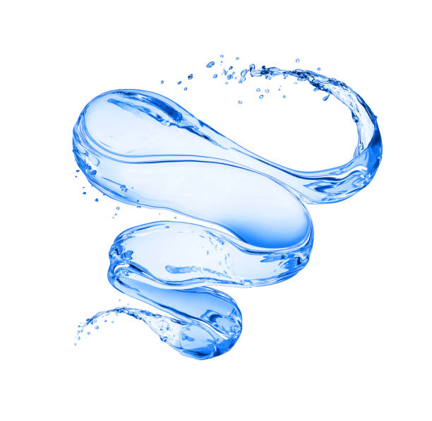 istock Swirling vortex of water isolated on white background 1087003436