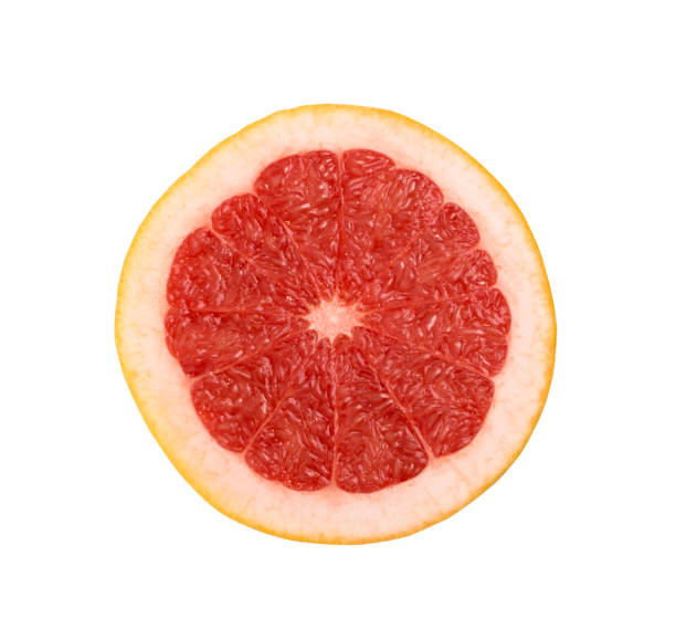 istock Sliced Red Grapefruit with Orange Peel Closeup 1087006728