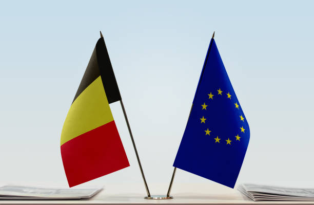 istock Flags of Belgium and EU 1087007274