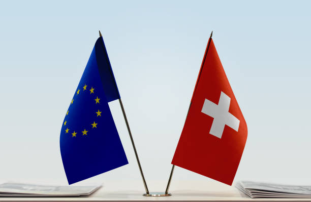 istock Flags of EU and Switzerland 1087010284