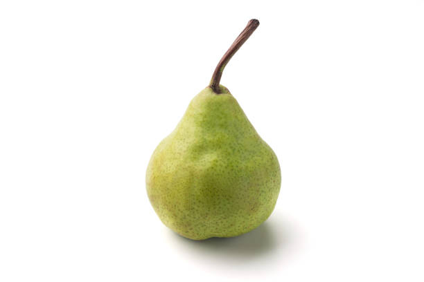 istock Green pear isolated on a white background 1087019400