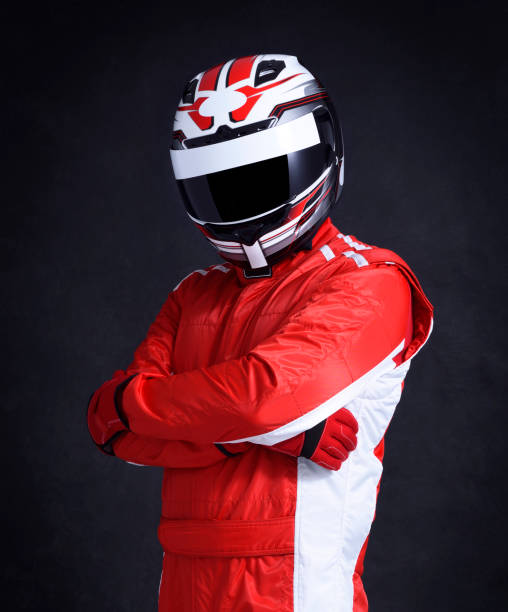 Race car driver stock photo