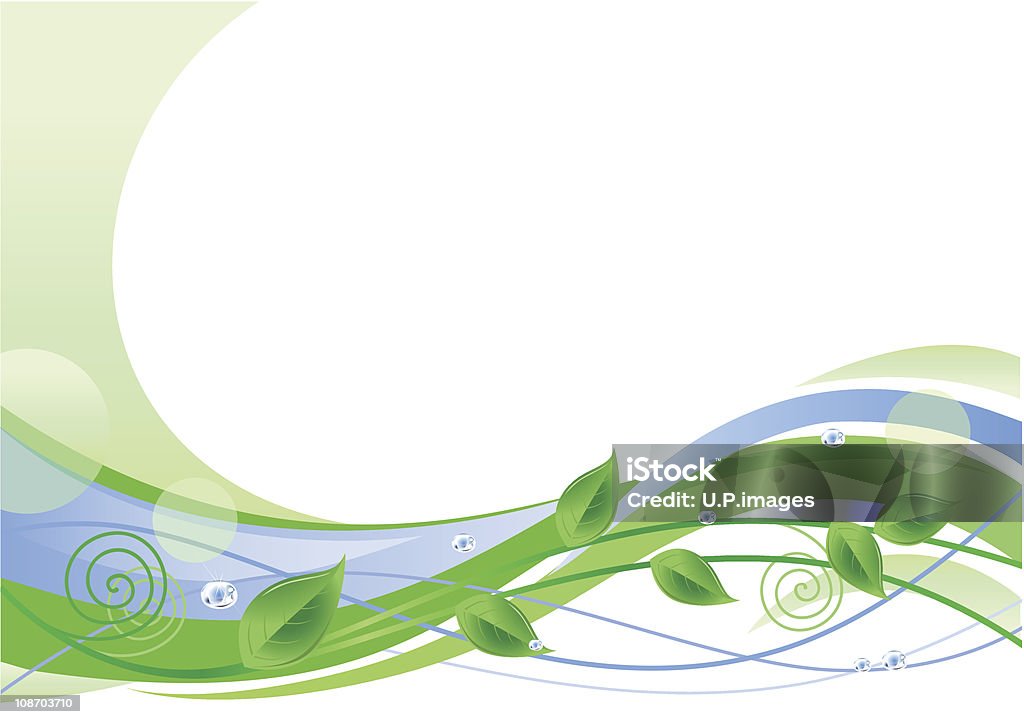 Зеленый цветочный фон - Векторная графика Абстрактный роялти-фри