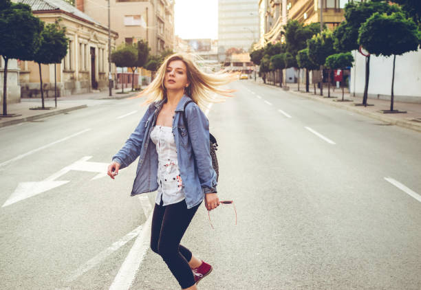 istock Walking down the city street 1087038388