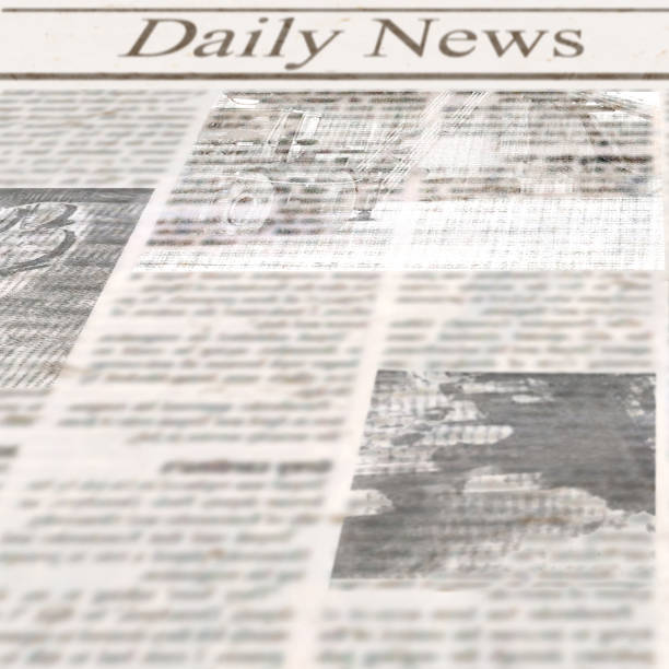istock Daily news newspaper with headline and old unreadable text 1087039892