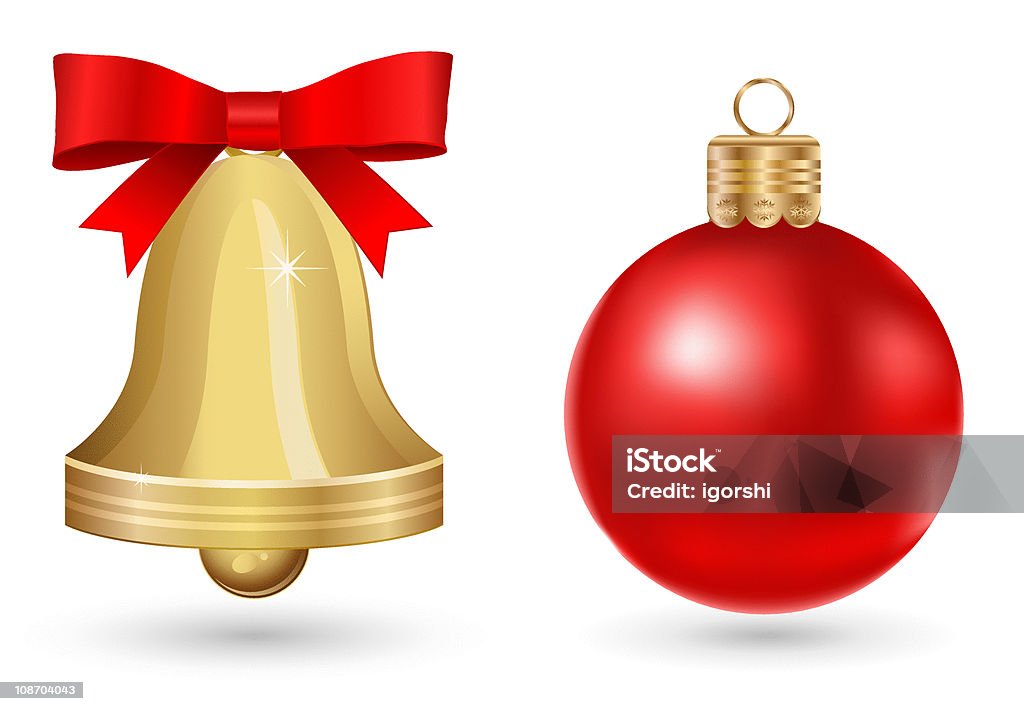 Bell e Bola - Royalty-free Bola de Árvore de Natal arte vetorial