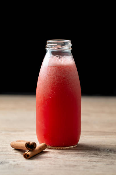 istock Fresh Watermelon Juice in a Glass Bottle 1087046898