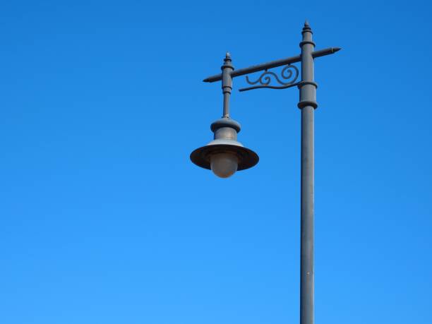 istock classic style street lamp over clear sky 1087048406