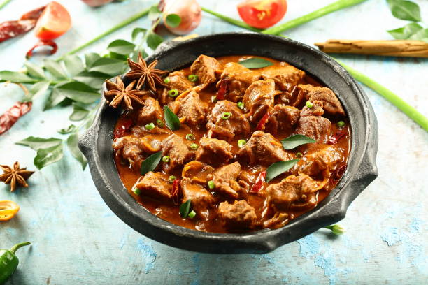 istock Spicy meat roast with exotic Indian spices. 1087068466