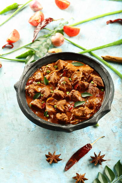 istock Spicy meat roast with exotic Indian spices. 1087068494