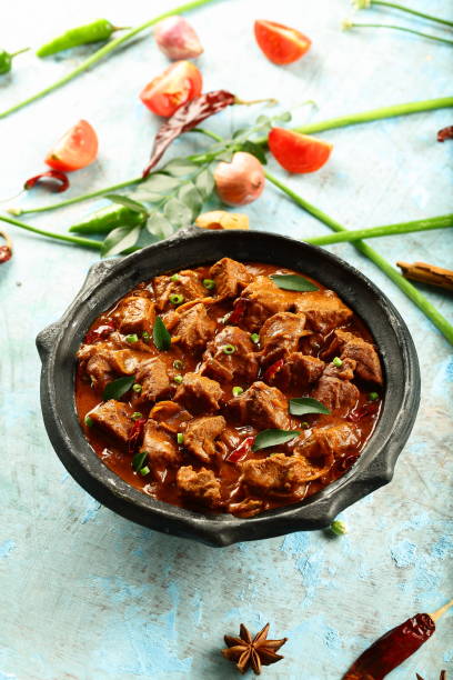 istock Spicy meat roast with exotic Indian spices. 1087068502