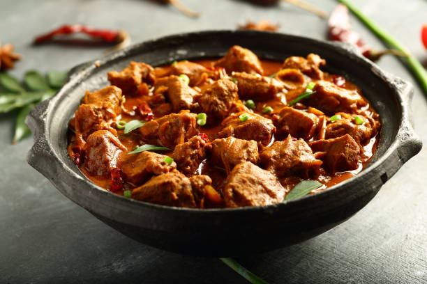 istock Indian meal foods- delicious mutton curry 1087068686