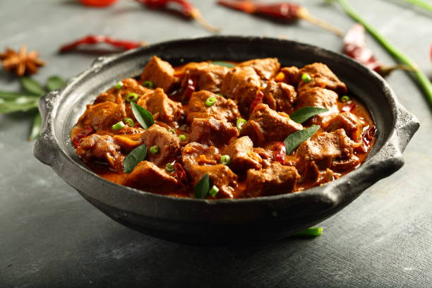 istock Indian meal foods- delicious mutton curry 1087069788