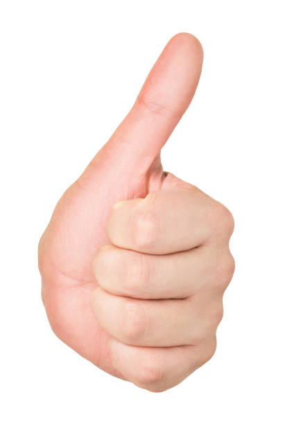 istock Male hand with thumb up isolated 1087078070