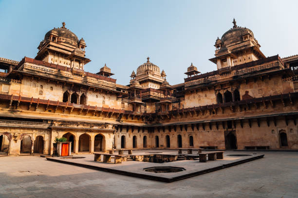 istock Orchha Fort Jahangir Mahal, ancient ruins in India 1087084268
