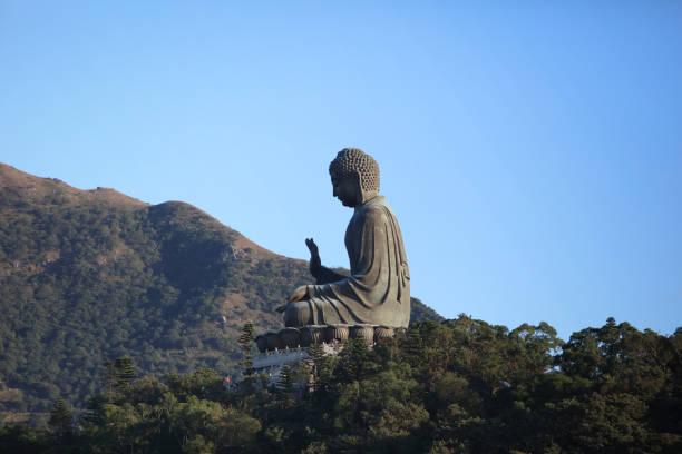 The Big Buddha is a large bronze image of The Buddha, completed in 1993, and located at Ngong Ping, Lantau Island, in Hong Kong