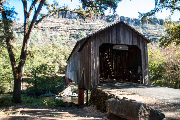 istock Vintage Wooden Covered Bridge 1087096204