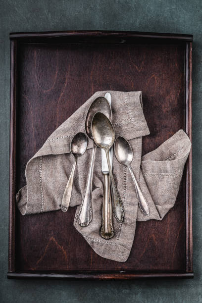 istock old cutlery, different kinds, on a cloth, top view 1087101706