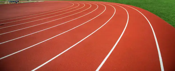 Photo of Stadium red plastic track