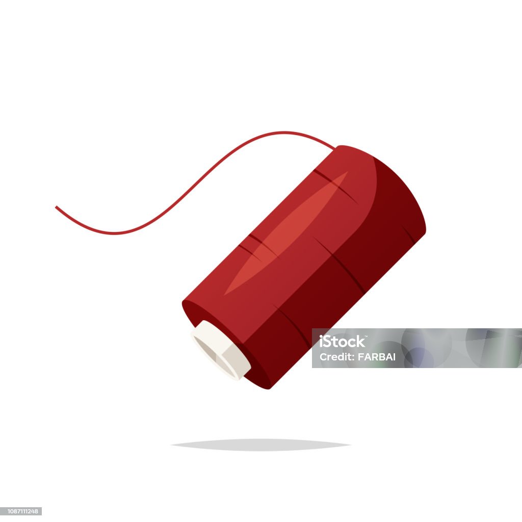 Spool Of Thread Vector Isolated Stock Illustration - Download Image Now ...
