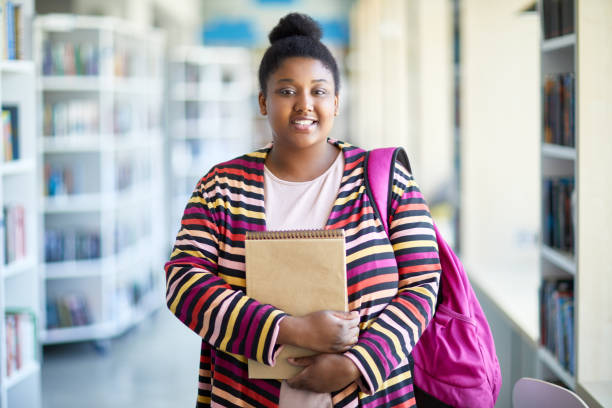 istock Overweight student girl with sketchpad 1087111732
